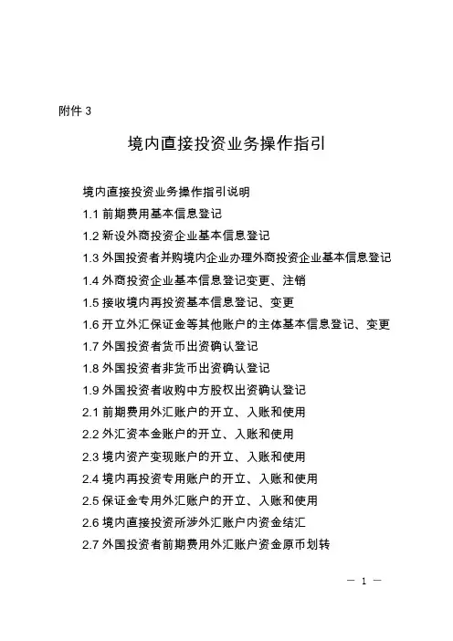 境内直接投资业务操作指引.doc