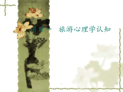 旅游心理学认知PPT课件