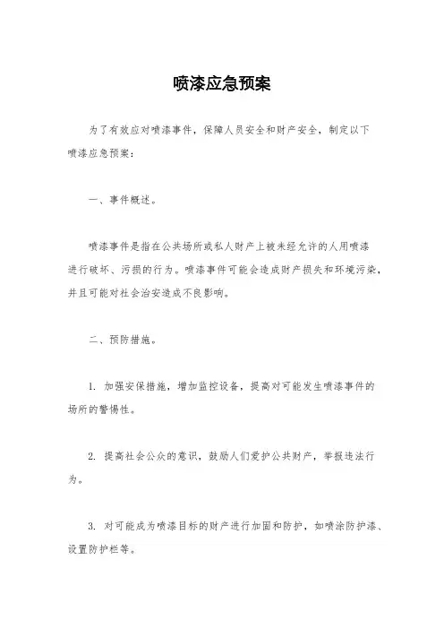 喷漆应急预案