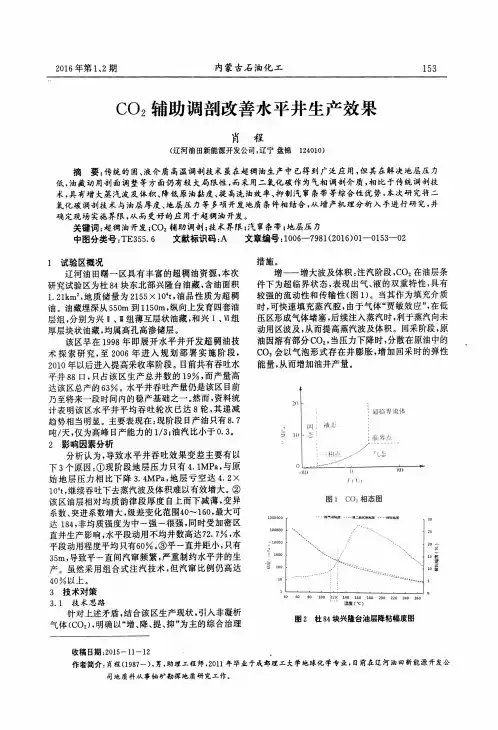 CO2辅助调剖改善水平井生产效果