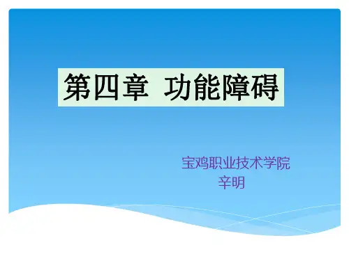 第四章功能障碍详解