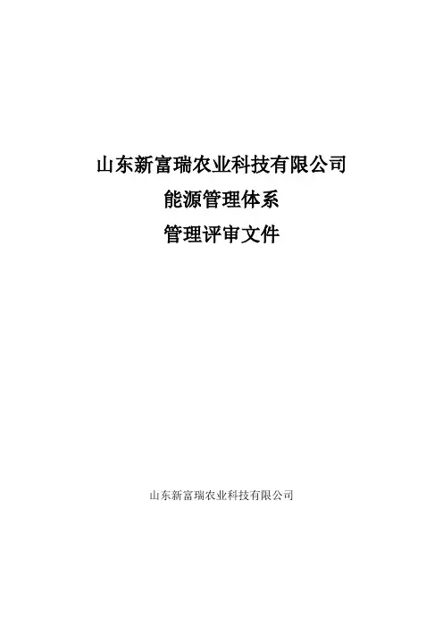 、能源管理体系管理评审文件