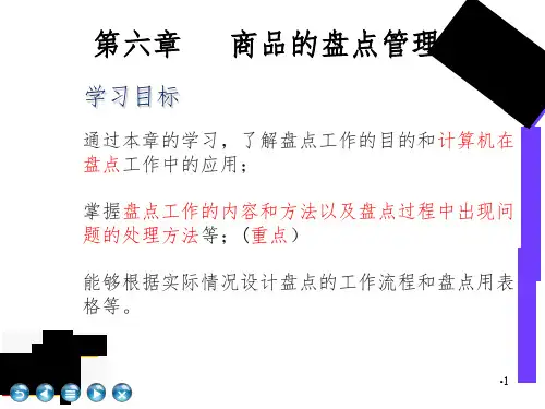 商品的盘点管理PPT演示课件