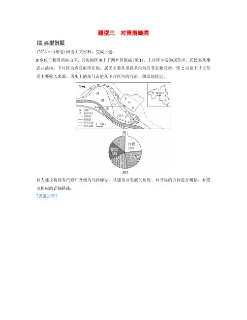 2025届高考地理二轮专题复习与测试第三部分专题三综合题规范答题题型三对策措施类