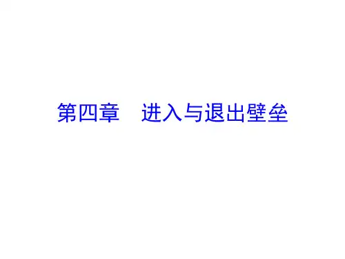 产业经济学课件 第4章 进入与退出壁垒