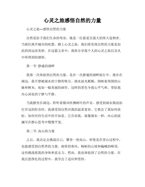 心灵之旅感悟自然的力量