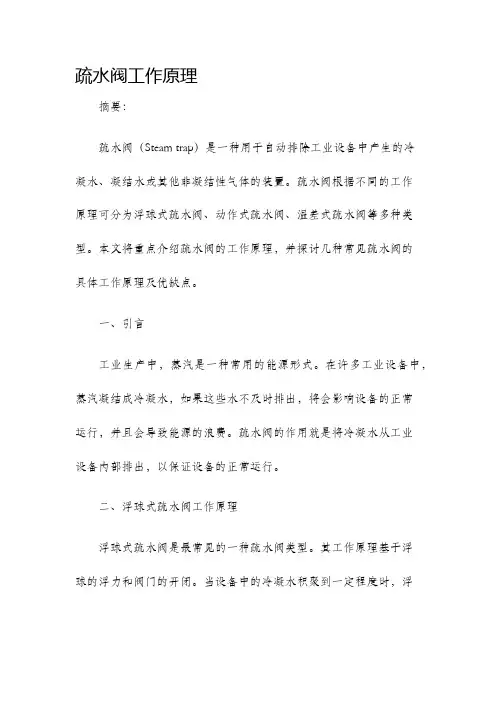 疏水阀工作原理
