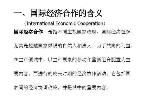 国际经济合作ppt课件