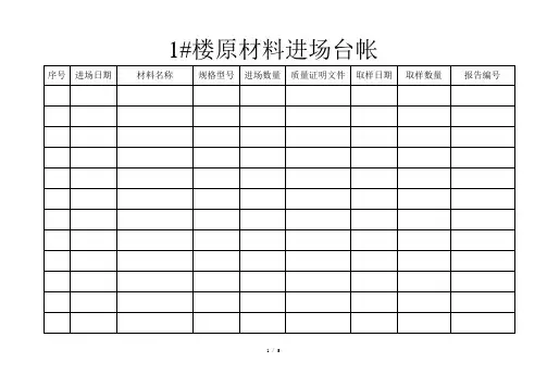 原材料台帐