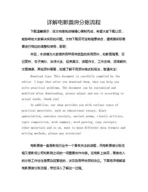 详解电影票房分账流程