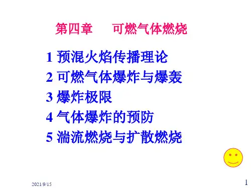 安全课件第4章可燃气体燃烧