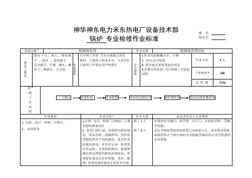 吸收塔检修作业标准