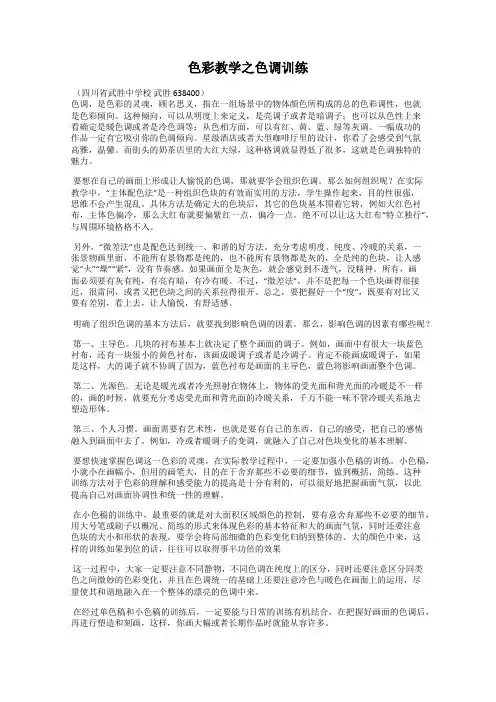 色彩教学之色调训练