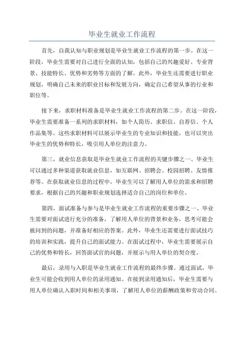 毕业生就业工作流程