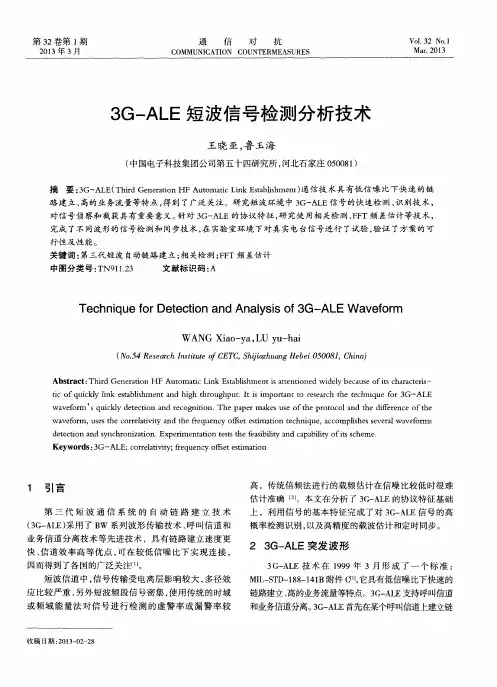 3G—ALE短波信号检测分析技术