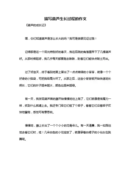 描写葫芦生长过程的作文