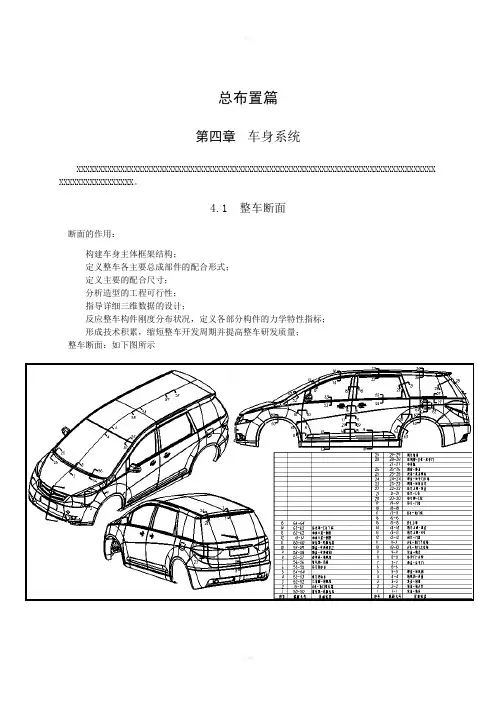 整车部设计手册车身系统