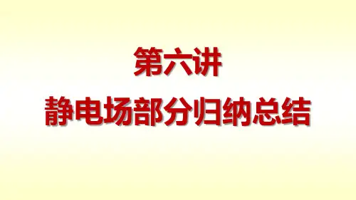 大学物理静电场部分归纳总结