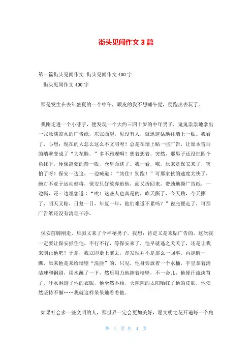 街头见闻作文3篇