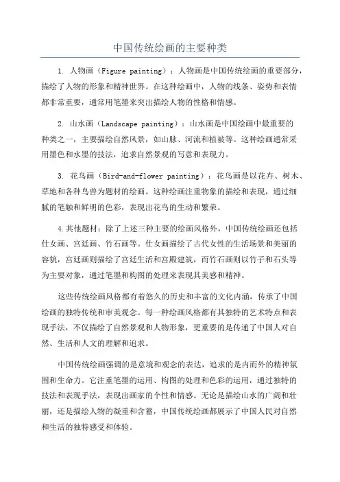 中国传统绘画的主要种类