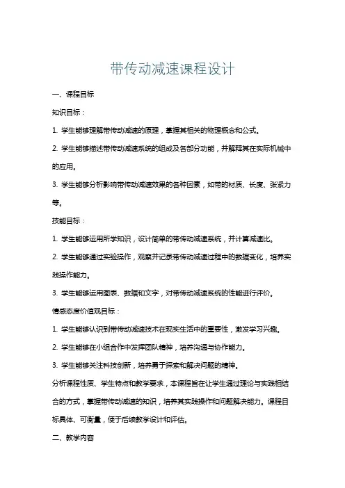 带传动减速课程设计
