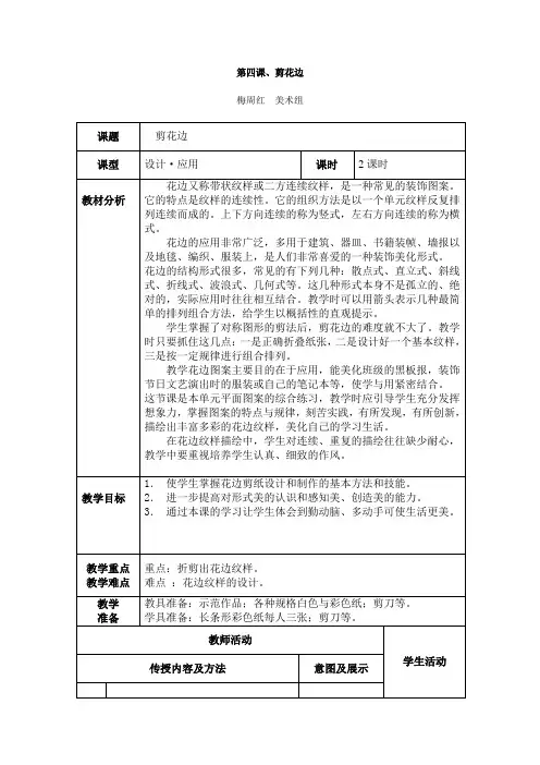 第四课、剪花边