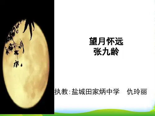 【优化教案】高中语文《望月怀远》教学课件 苏教选修《唐诗宋词选读》