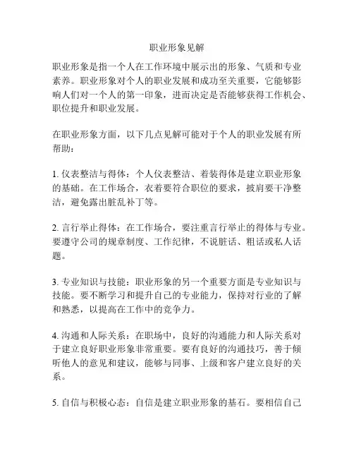 职业形象见解
