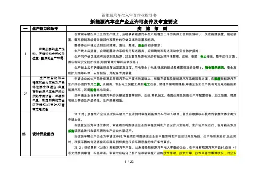 新能源汽车准入审查作业指导书