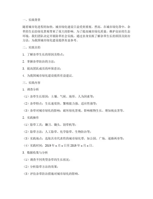 除草_社会实践报告