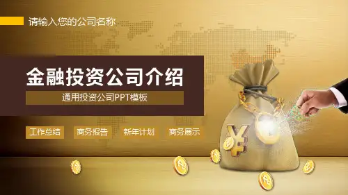 金融投资公司介绍PPT模板