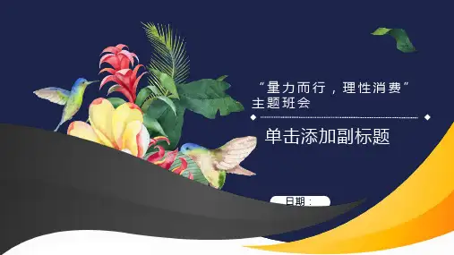 量力而行-理性消费主题班会
