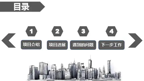 商务项目进度阶段性报告汇报动态ppt模板