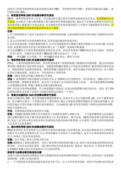 深度学习在故障诊断领域中的研究现状与挑战