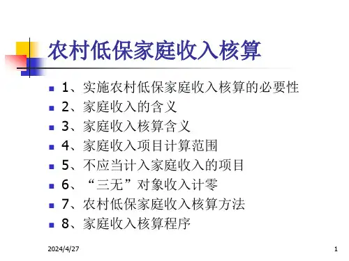 农村低保家庭收入核算12.ppt