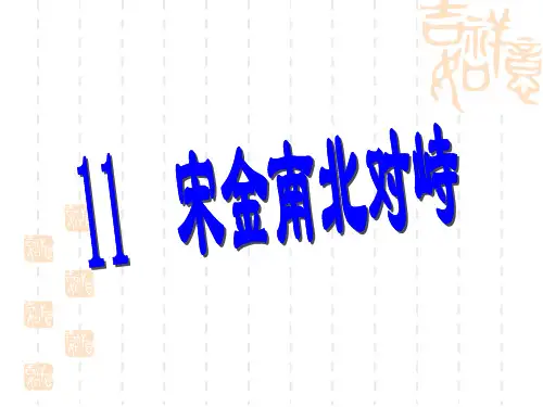 北师大版历史七下《宋金南北对峙》课件
