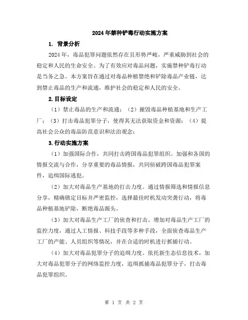 2024年禁种铲毒行动实施方案