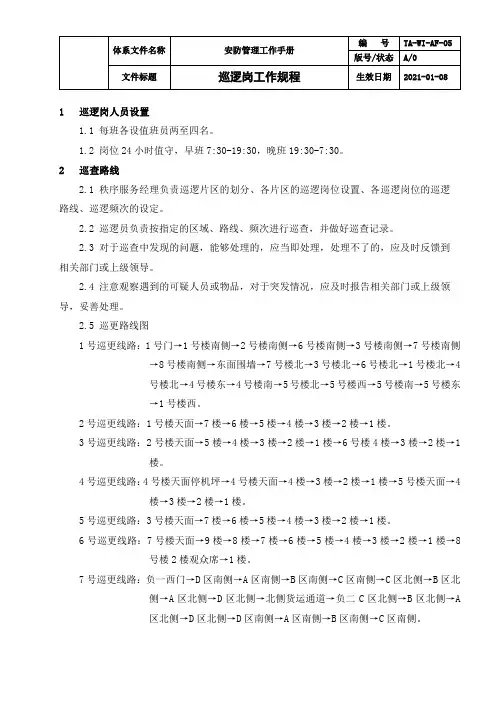 巡逻岗工作规程
