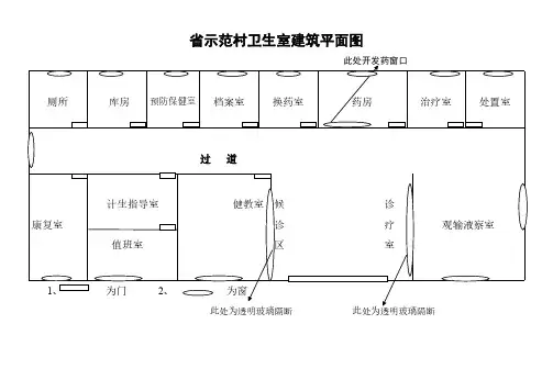 省示范村卫生室建筑平面图(报省厅)