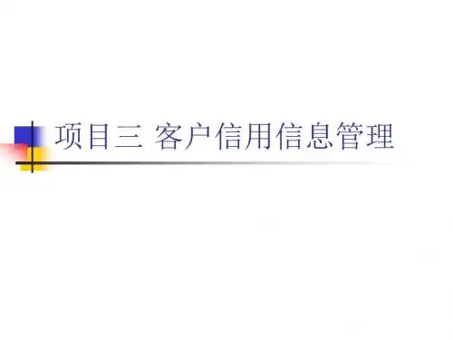 《客户信用信息管理》PPT课件