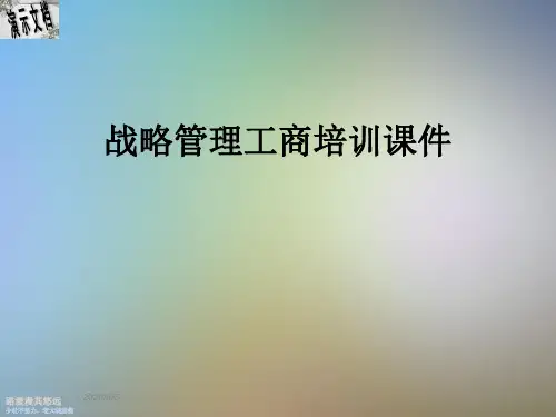 战略管理工商培训课件