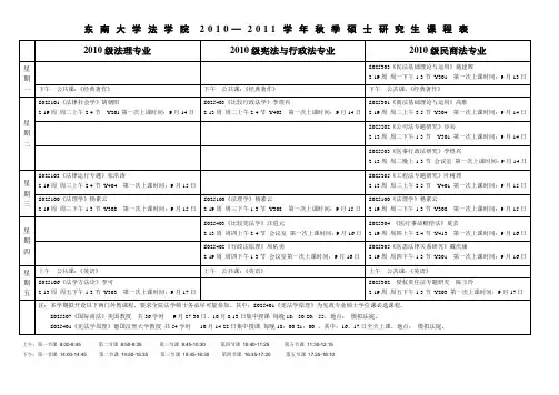 (法学硕士和全日制法律硕士). - 东南大学法学院