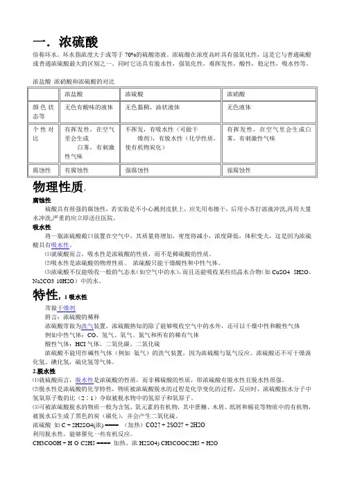 常见酸的性质
