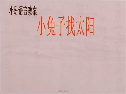 小兔子找太阳ppt课件 (2)