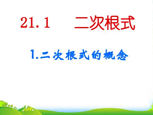人教九年级数学上册《二次根式》课件(共14张PPT)