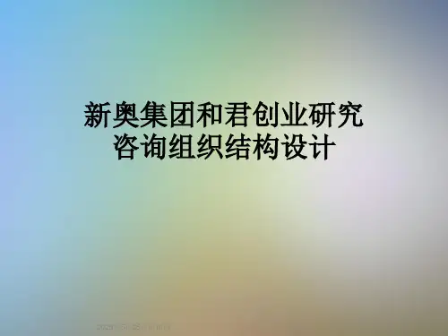 新奥集团和君创业研究咨询组织结构设计