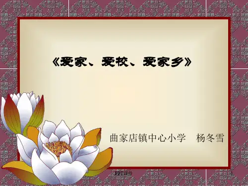 爱家、爱校、爱家乡》主题班会  ppt课件