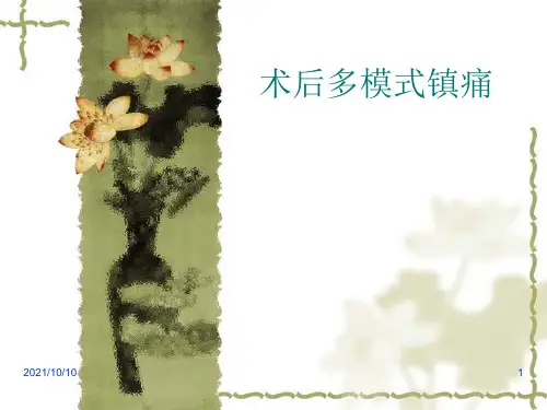 术后多模式镇痛