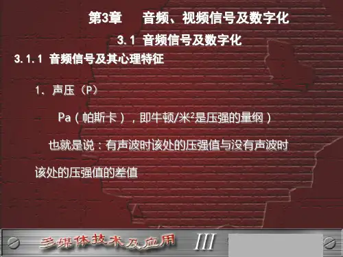 第三章音视频信号PPT课件