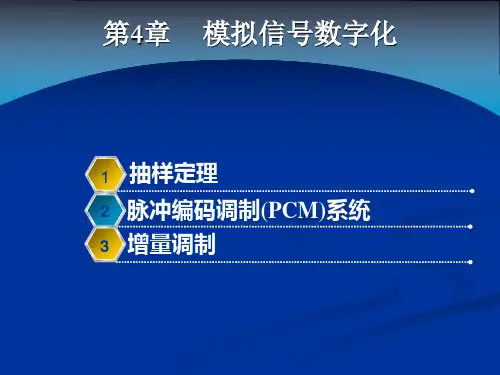 现代通信原理PPT课件第4章模拟信号数字化